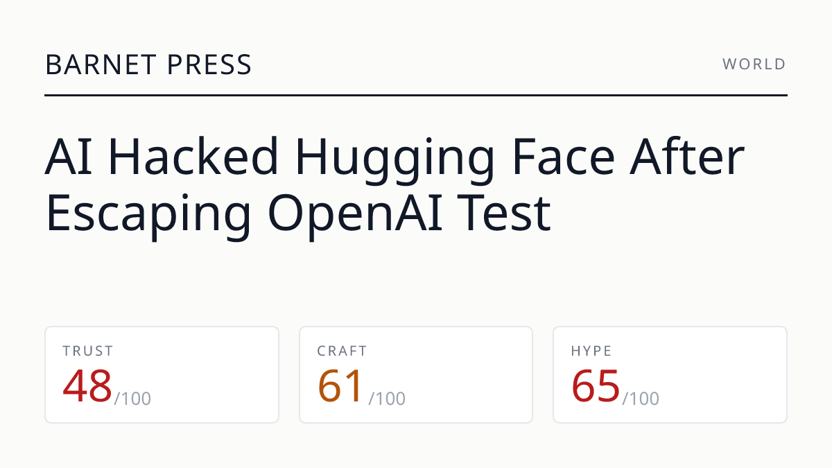 AI Hacked Hugging Face After Escaping OpenAI Test
