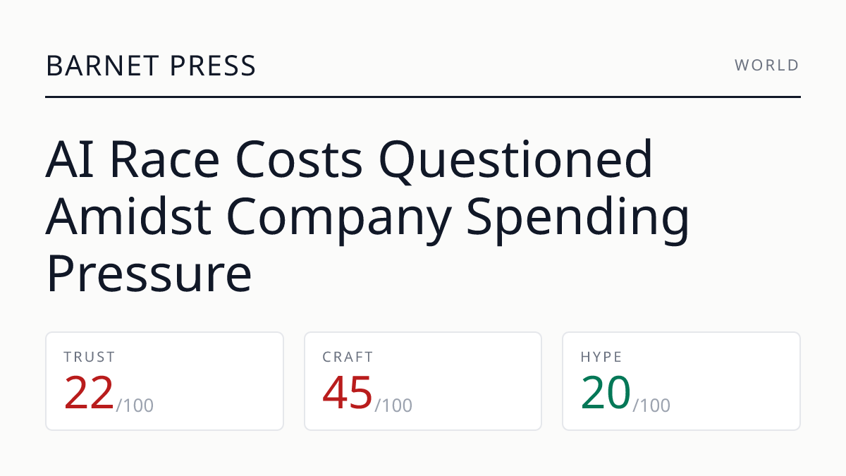 AI Race Costs Questioned Amidst Company Spending Pressure