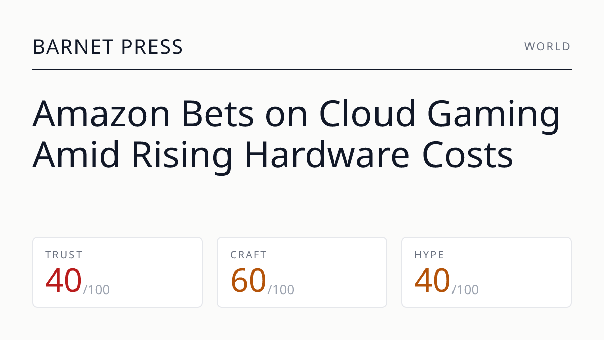 Amazon Bets on Cloud Gaming Amid Rising Hardware Costs