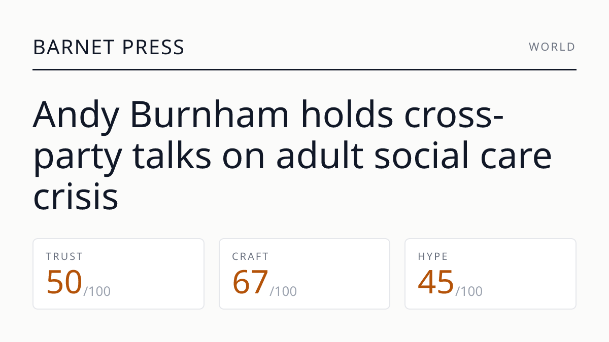 Andy Burnham holds cross-party talks on adult social care crisis