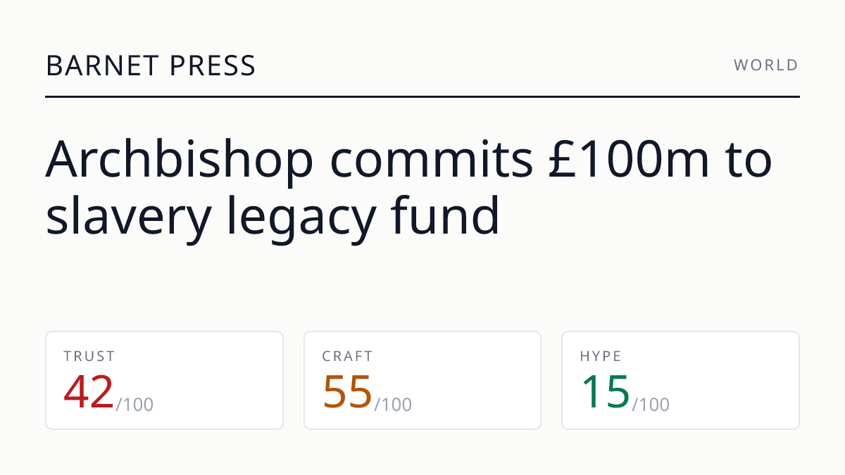 Archbishop commits £100m to slavery legacy fund