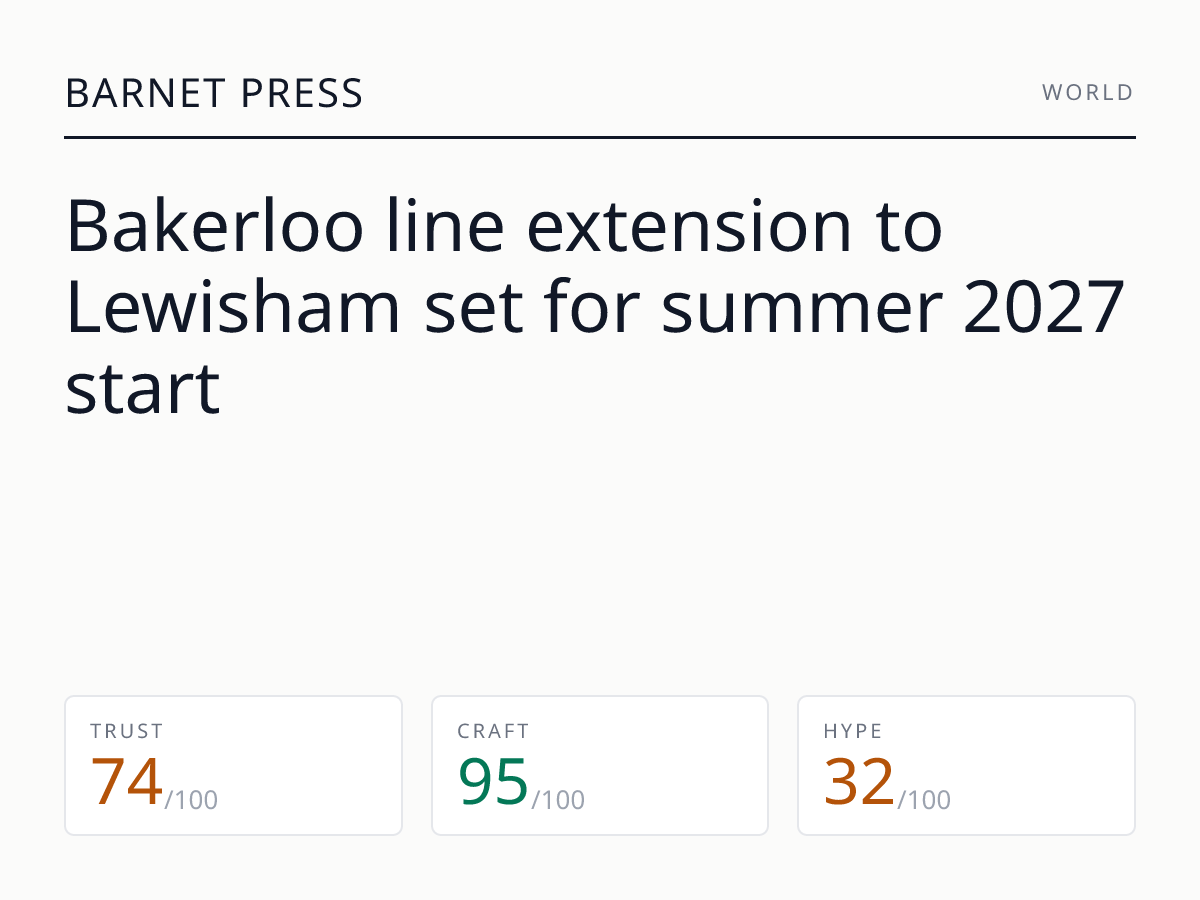 Bakerloo line extension to Lewisham set for 2027 start | Barnet Press