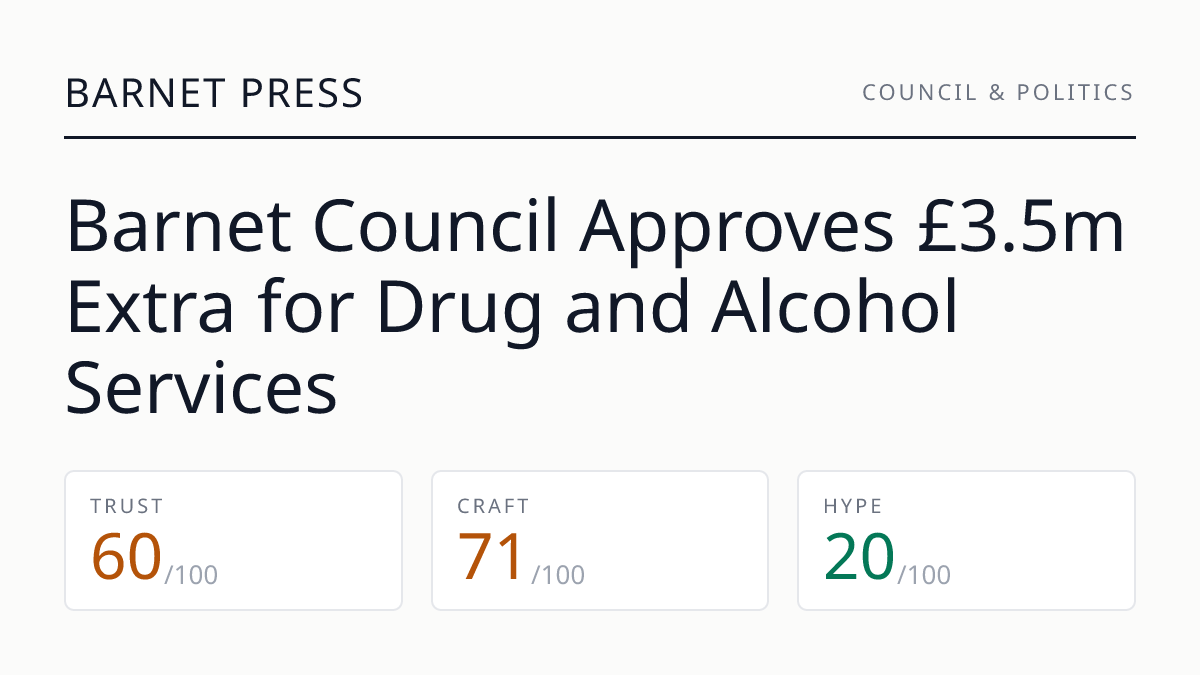 Barnet Council Approves £3.5m Extra for Drug and Alcohol Services