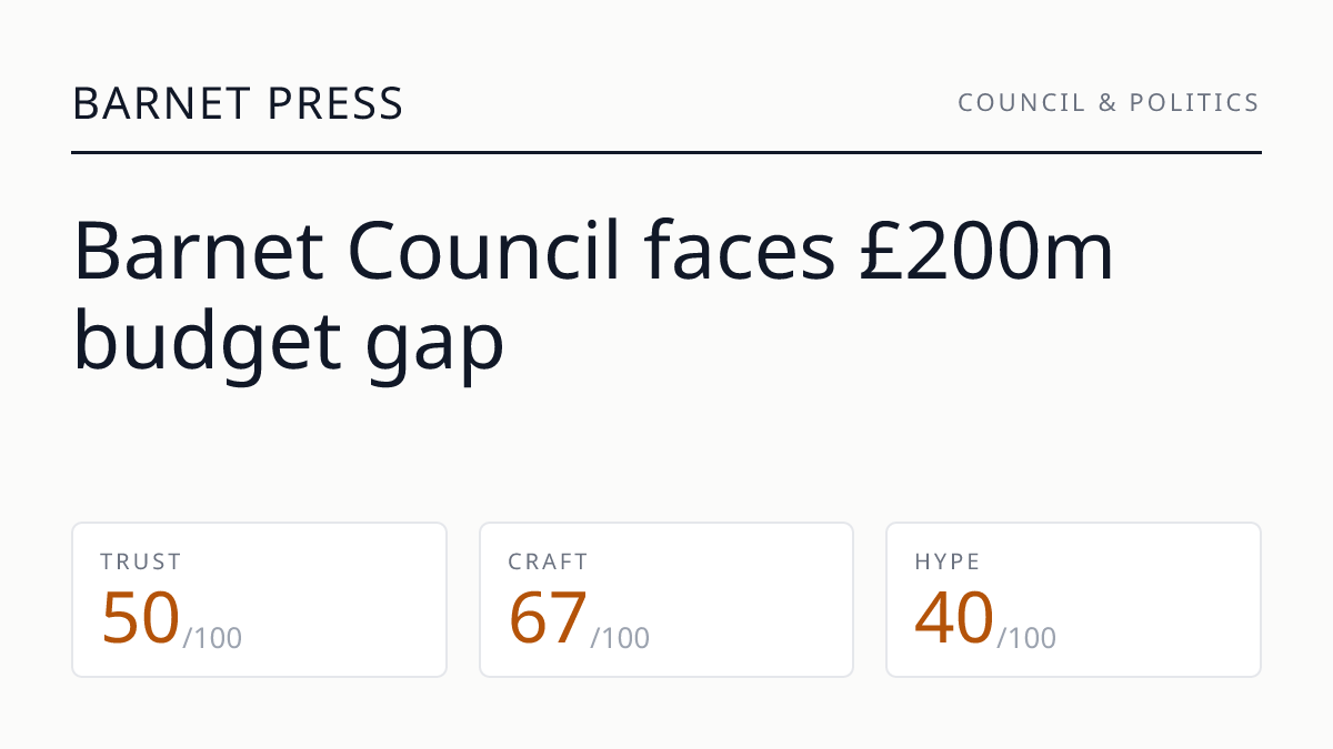Barnet Council faces £200m budget gap