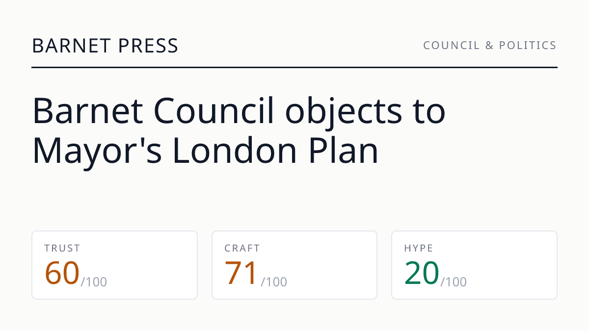 Barnet Council objects to Mayor's London Plan