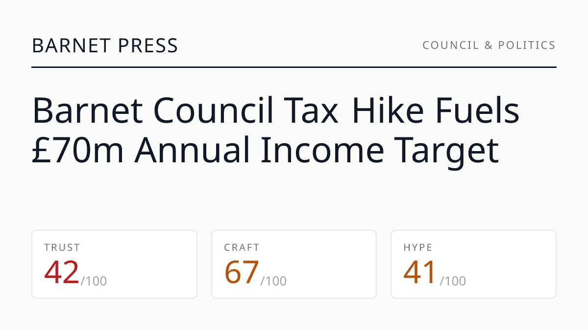 Barnet Council Tax Hike Fuels £70m Annual Income Target
