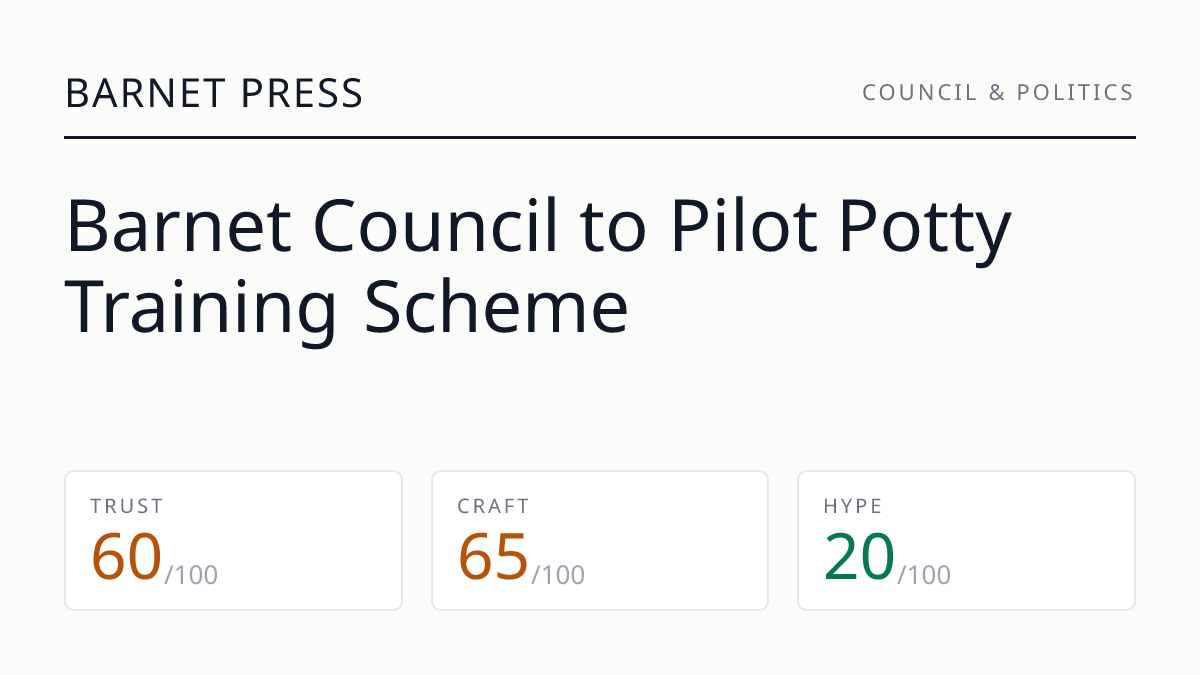 Barnet Council to Pilot Potty Training Scheme