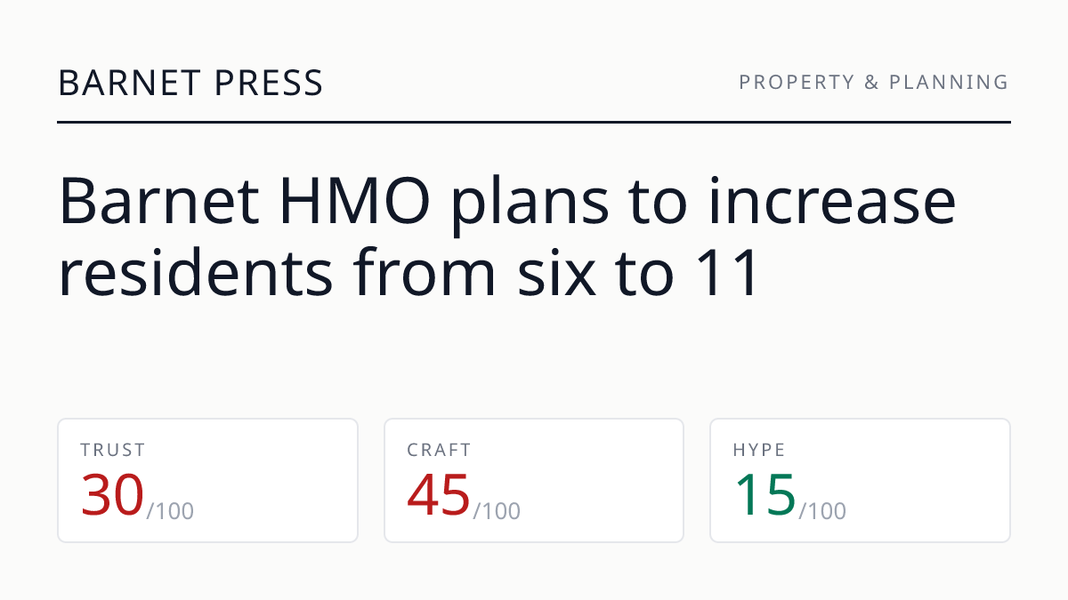 Barnet HMO plans to increase residents from six to 11