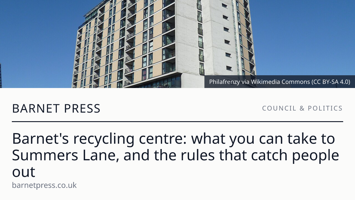 Barnet's recycling centre: what you can take to Summers Lane, and the rules that catch people out