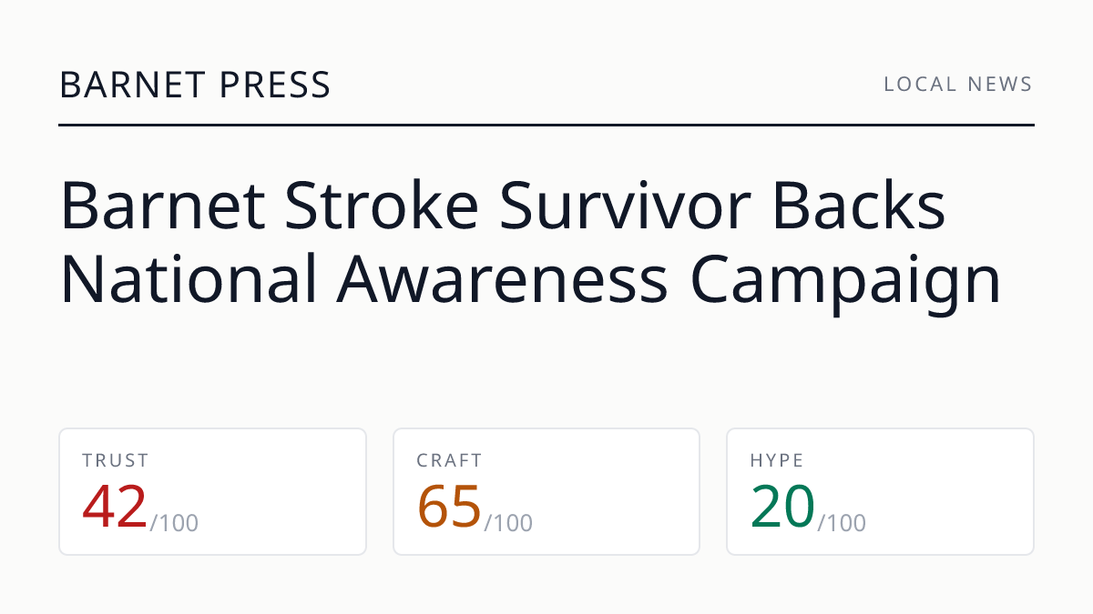 Barnet Stroke Survivor Backs National Awareness Campaign