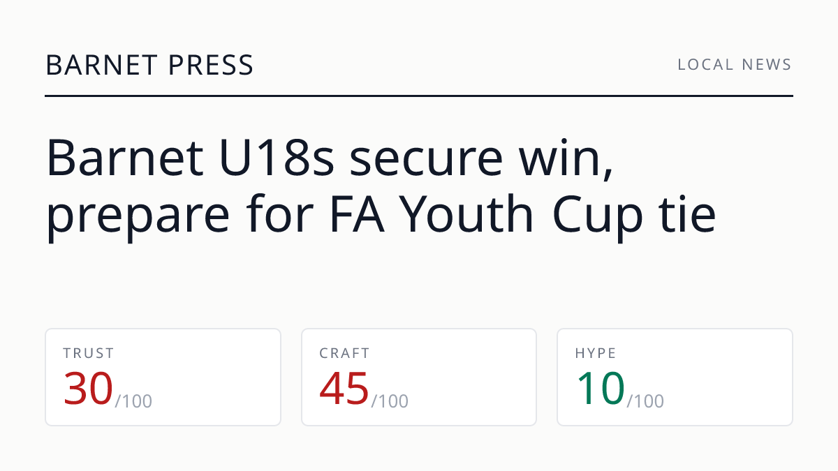 Barnet U18s secure win, prepare for FA Youth Cup tie
