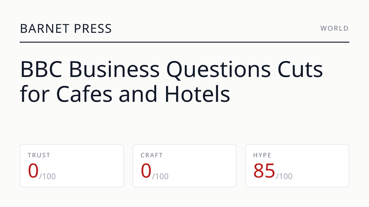 BBC Business Questions Cuts for Cafes and Hotels