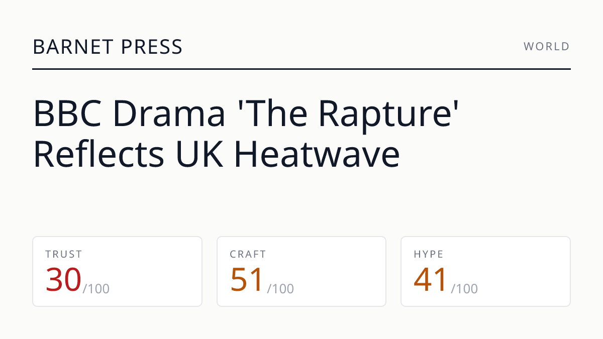 BBC Drama 'The Rapture' Reflects UK Heatwave