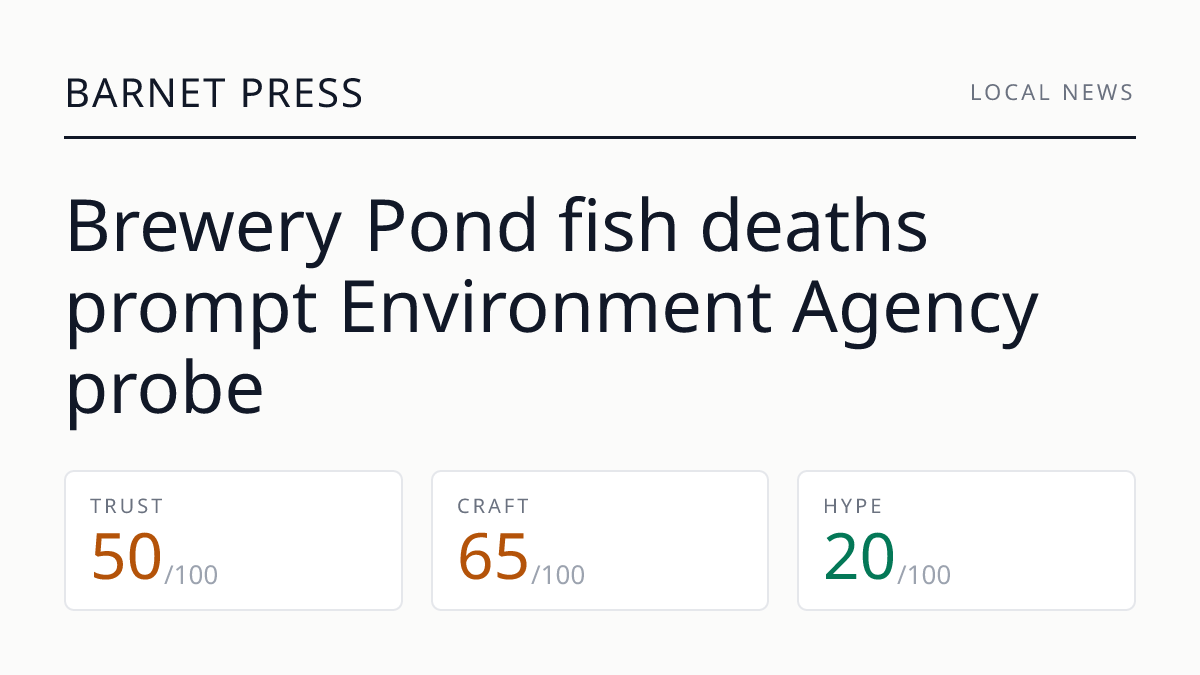 Brewery Pond fish deaths prompt Environment Agency probe