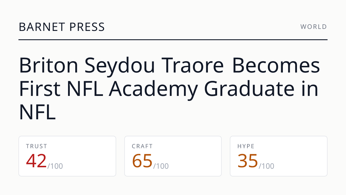 Briton Seydou Traore Becomes First NFL Academy Graduate in NFL