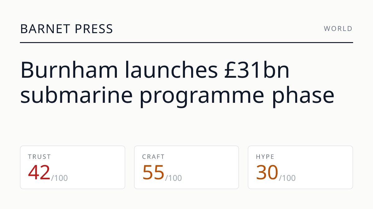 Burnham launches £31bn submarine programme phase