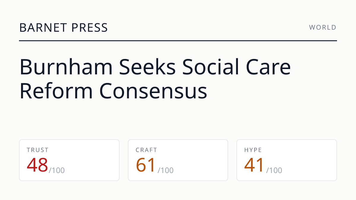 Burnham Seeks Social Care Reform Consensus