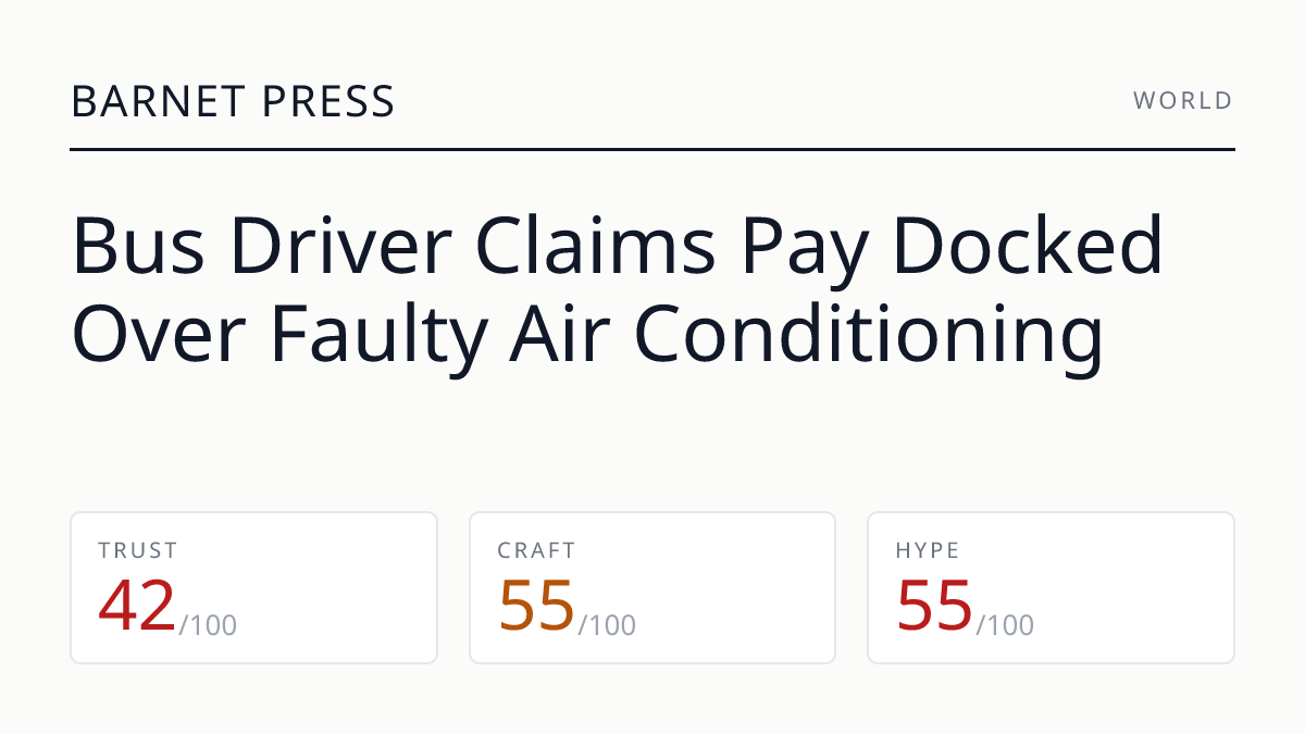 Bus Driver Claims Pay Docked Over Faulty Air Conditioning