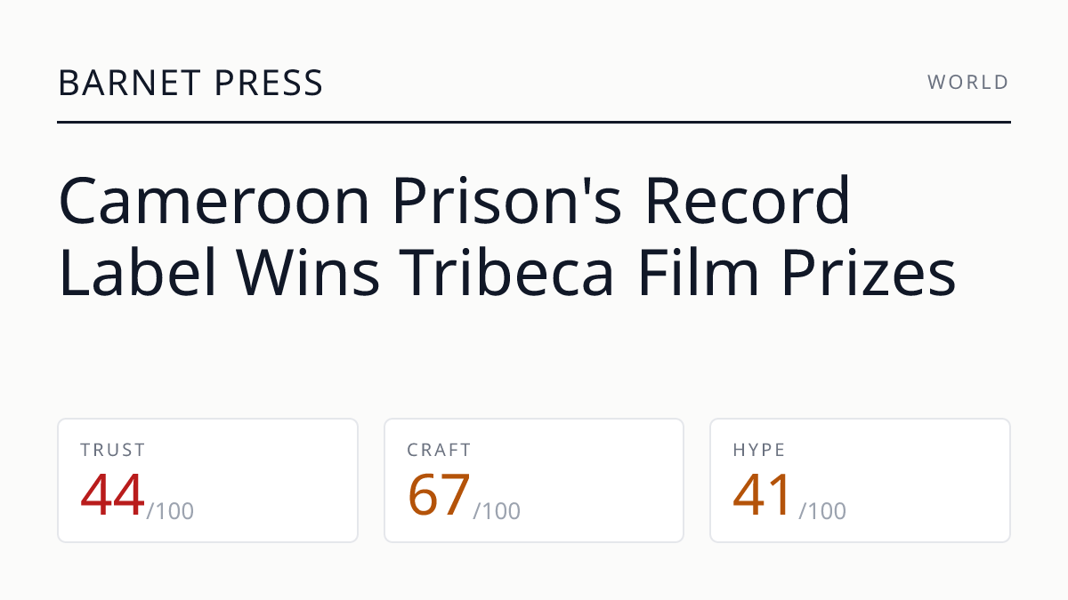 Cameroon Prison's Record Label Wins Tribeca Film Prizes