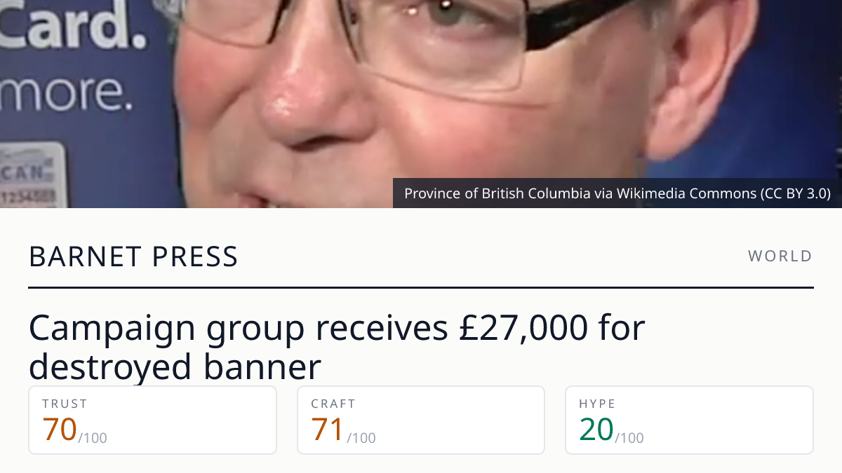 Campaign group receives £27,000 for destroyed banner