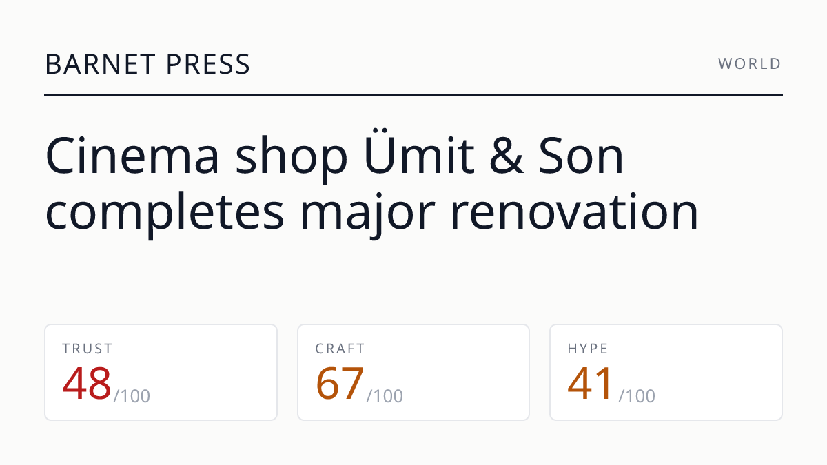 Cinema shop Ümit & Son completes major renovation