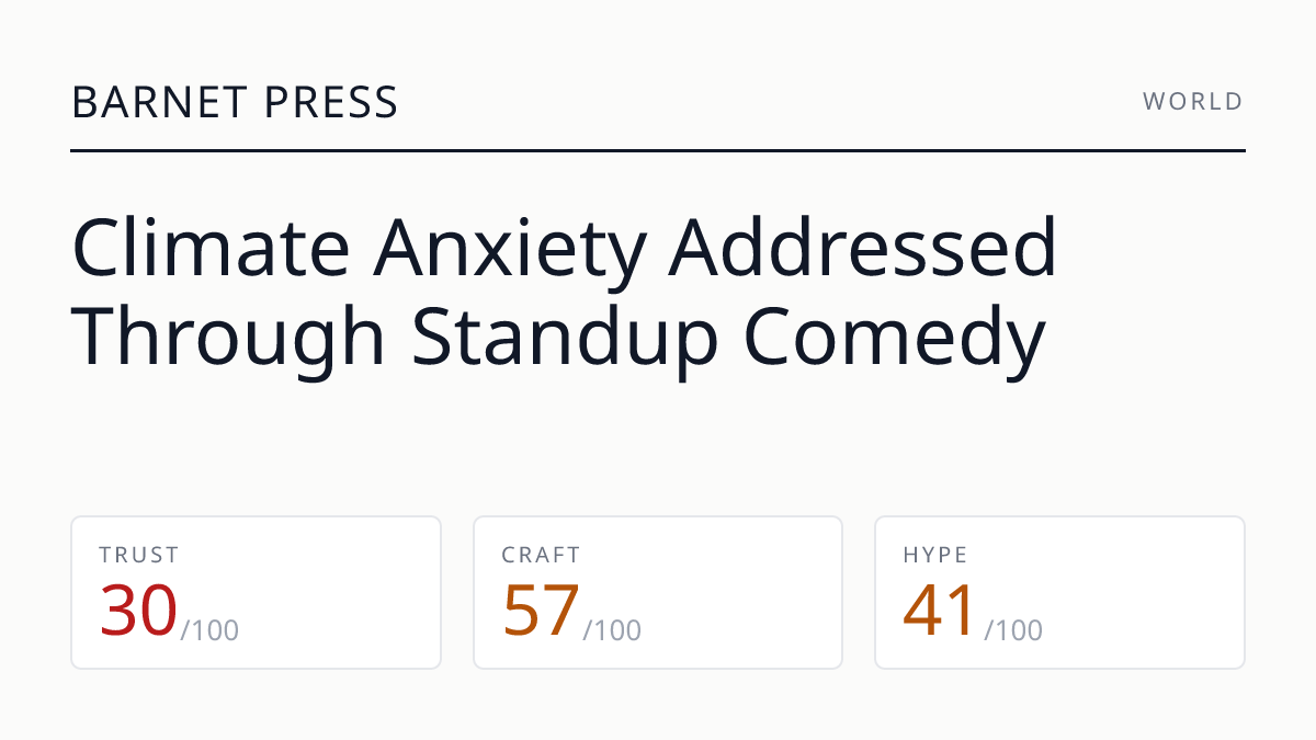 Climate Anxiety Addressed Through Standup Comedy