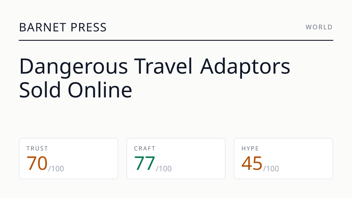 Dangerous Travel Adaptors Sold Online