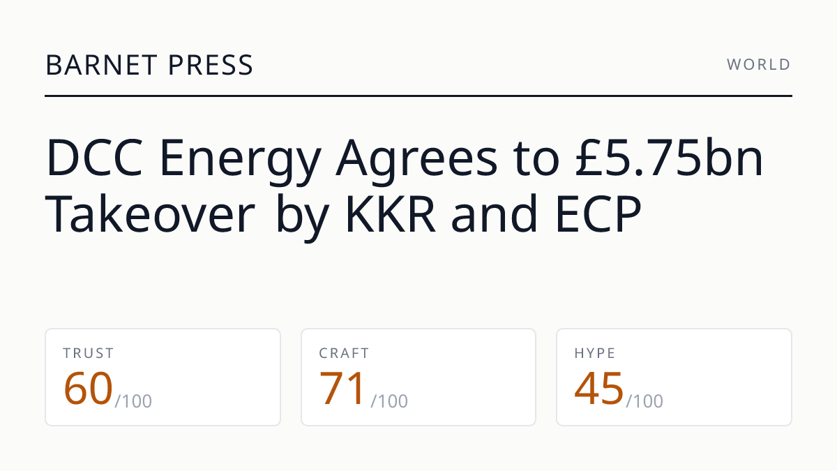 DCC Energy Agrees to £5.75bn Takeover by KKR and ECP