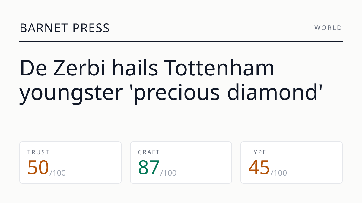 De Zerbi hails Tottenham youngster 'precious diamond'