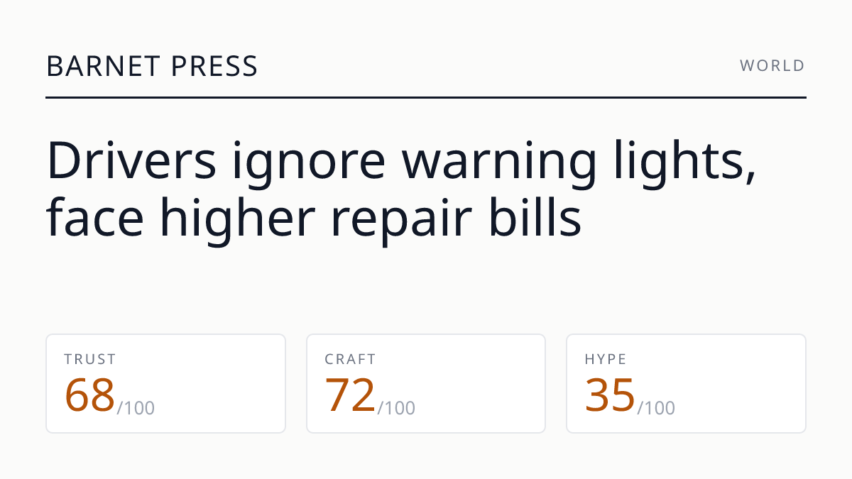 Drivers ignore warning lights, face higher repair bills