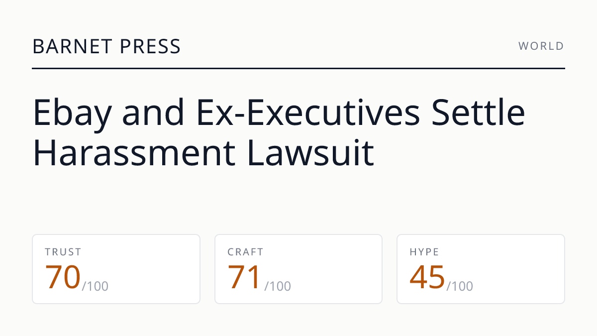 Ebay and Ex-Executives Settle Harassment Lawsuit
