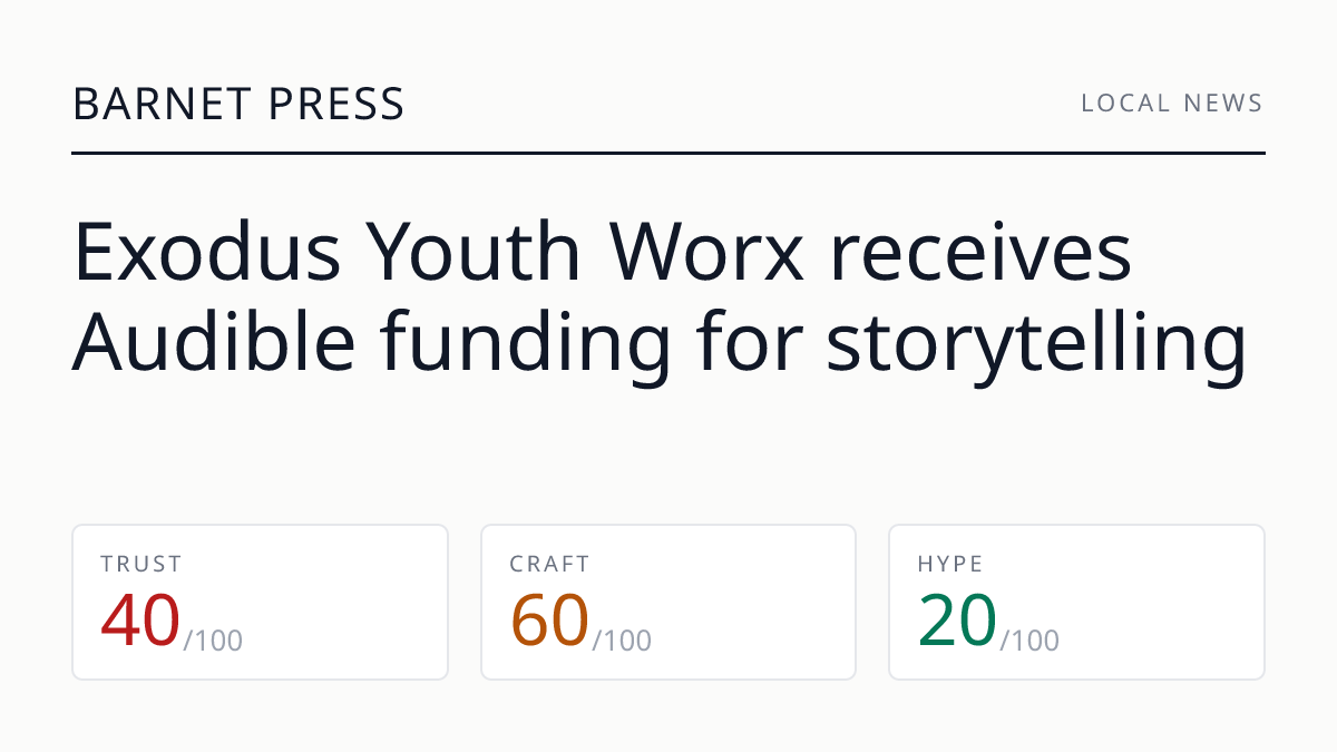 Exodus Youth Worx receives Audible funding for storytelling