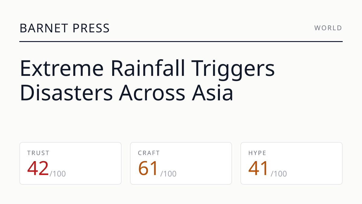 Extreme Rainfall Triggers Disasters Across Asia
