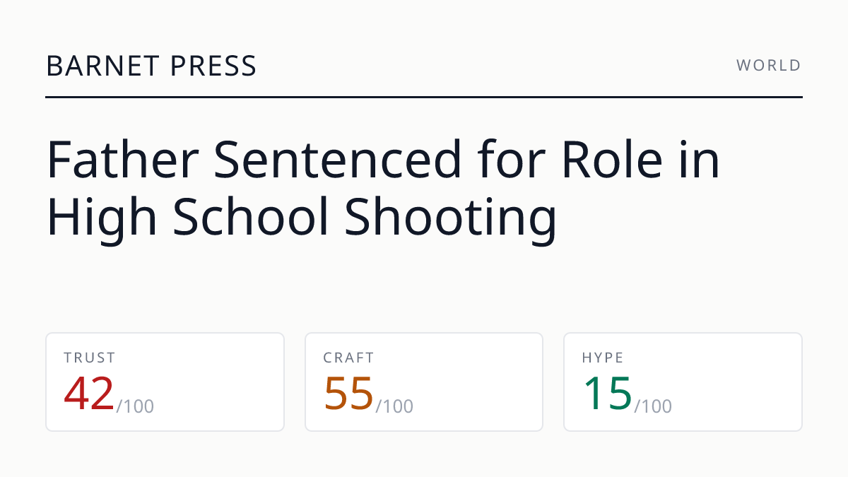 Father Sentenced for Role in High School Shooting