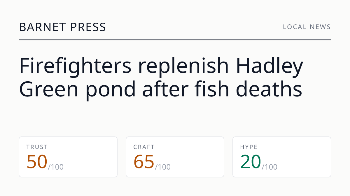 Firefighters replenish Hadley Green pond after fish deaths