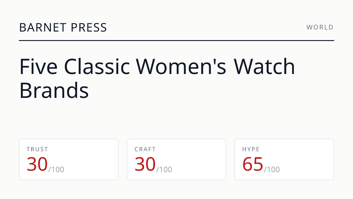Five Classic Women's Watch Brands