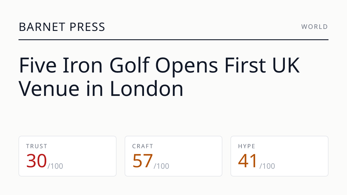 Five Iron Golf Opens First UK Venue in London
