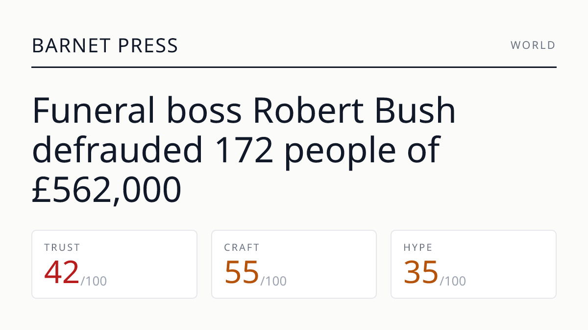 Funeral boss Robert Bush defrauded 172 people of £562,000