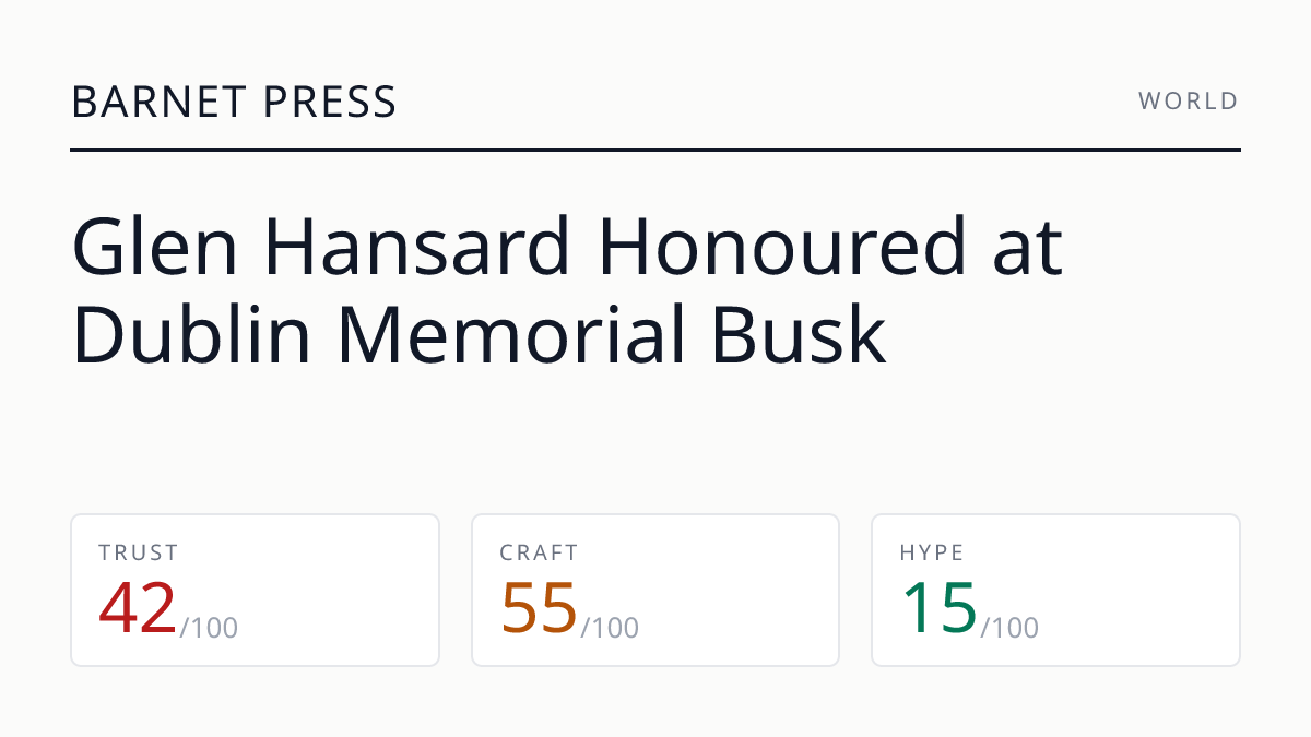 Glen Hansard Honoured at Dublin Memorial Busk