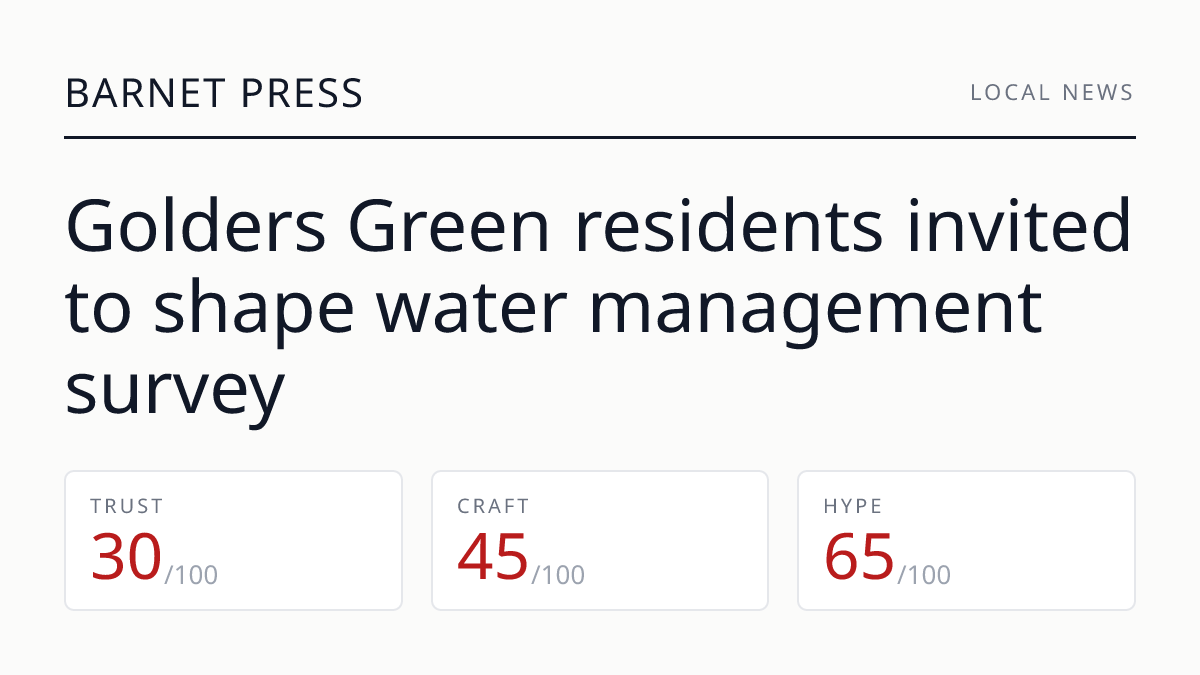 Golders Green residents invited to shape water management survey