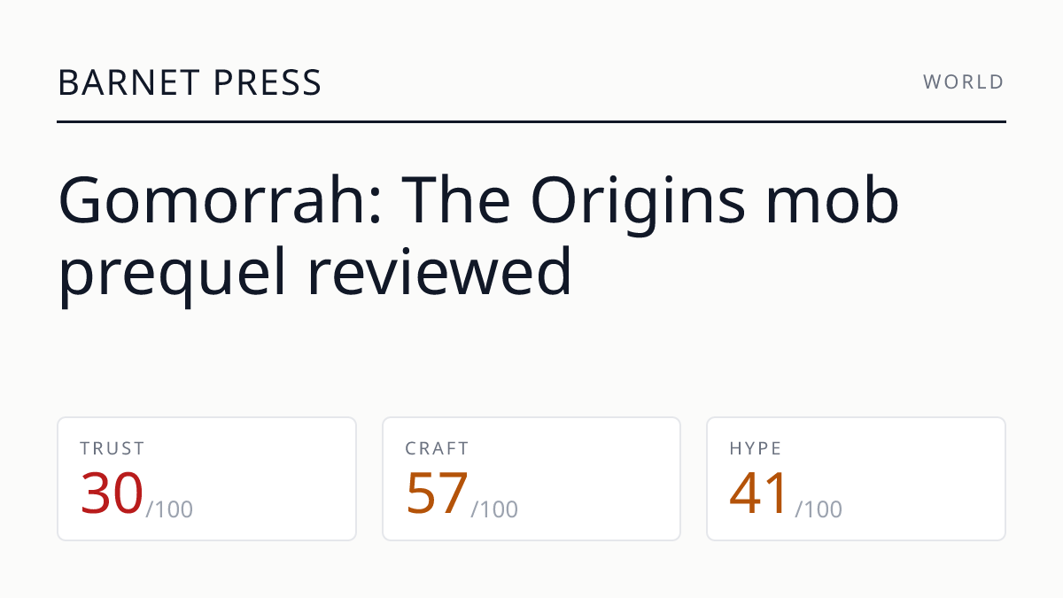 Gomorrah: The Origins mob prequel reviewed