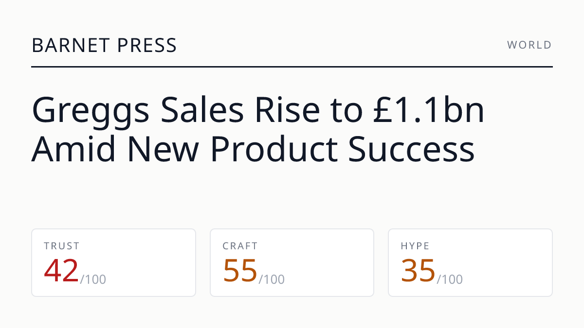 Greggs Sales Rise to £1.1bn Amid New Product Success