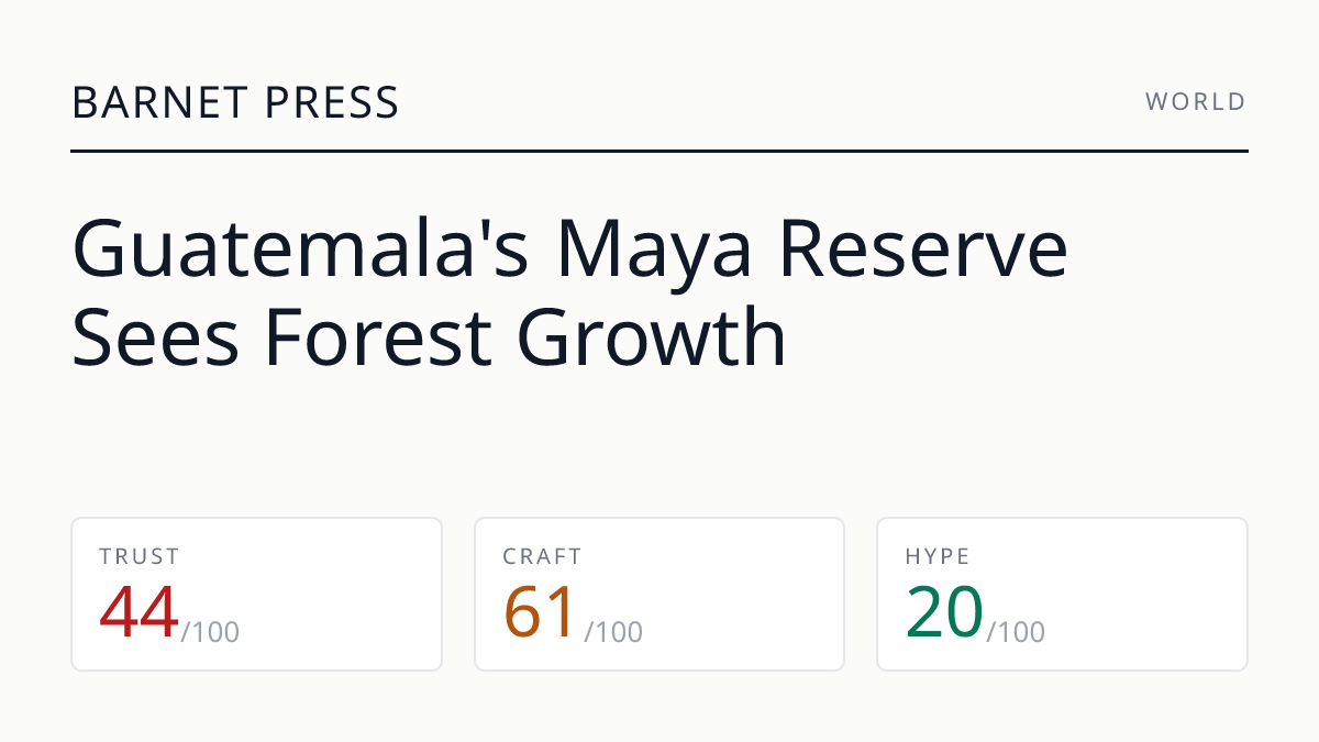 Guatemala's Maya Reserve Sees Forest Growth