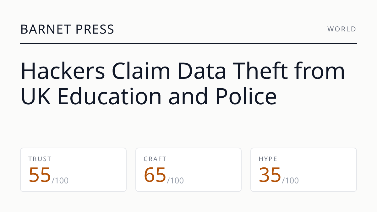 Hackers Claim Data Theft from UK Education and Police
