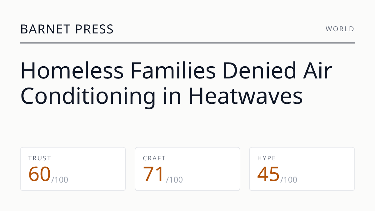 Homeless Families Denied Air Conditioning in Heatwaves