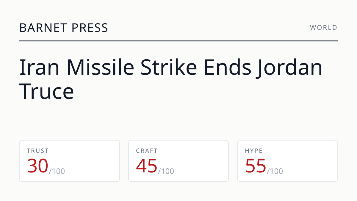 Iran Missile Strike Ends Jordan Truce