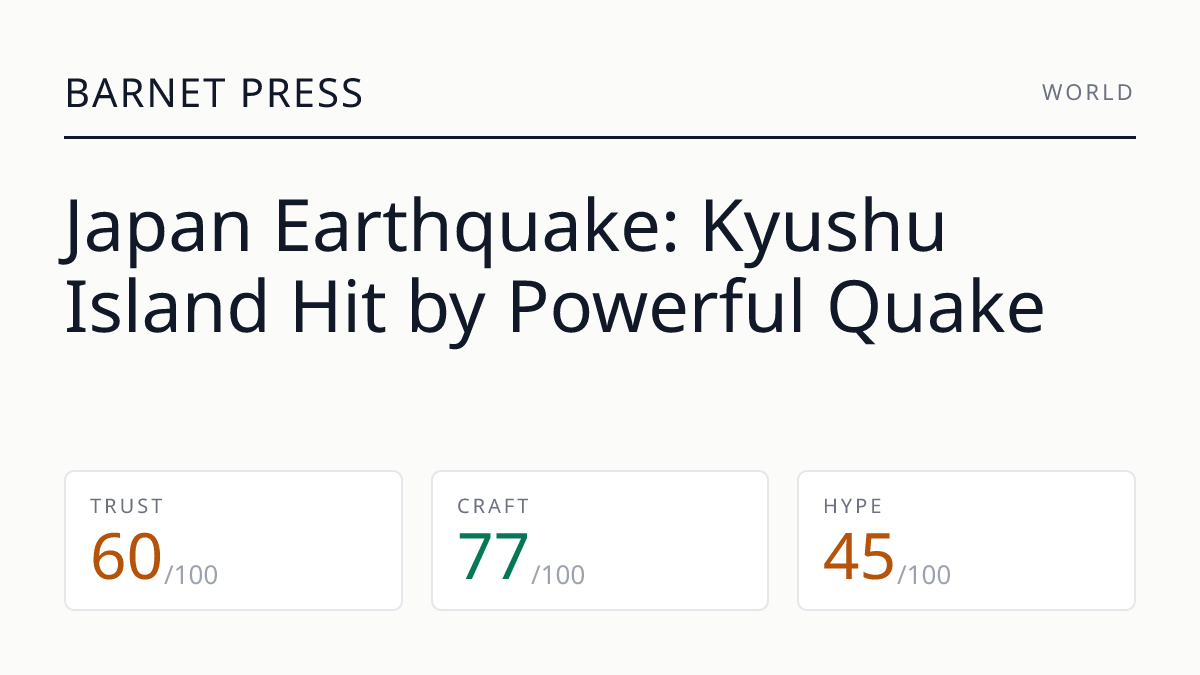 Japan Earthquake: Kyushu Island Hit by Powerful Quake