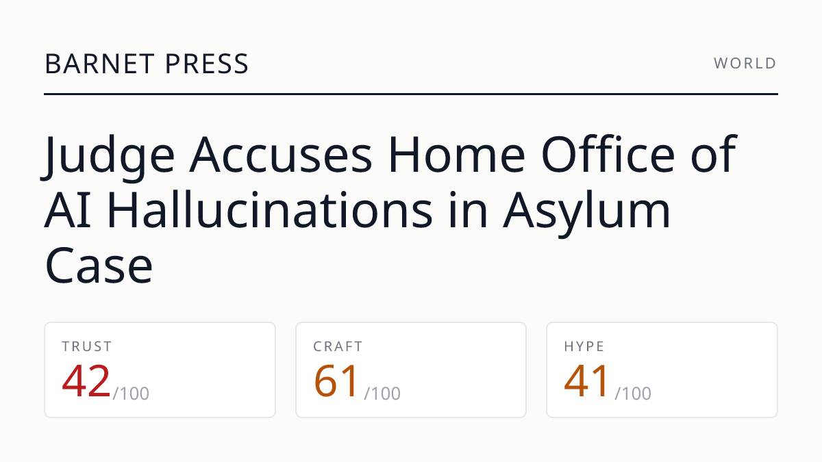 Judge Accuses Home Office of AI Hallucinations in Asylum Case