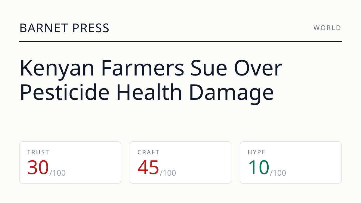 Kenyan Farmers Sue Over Pesticide Health Damage
