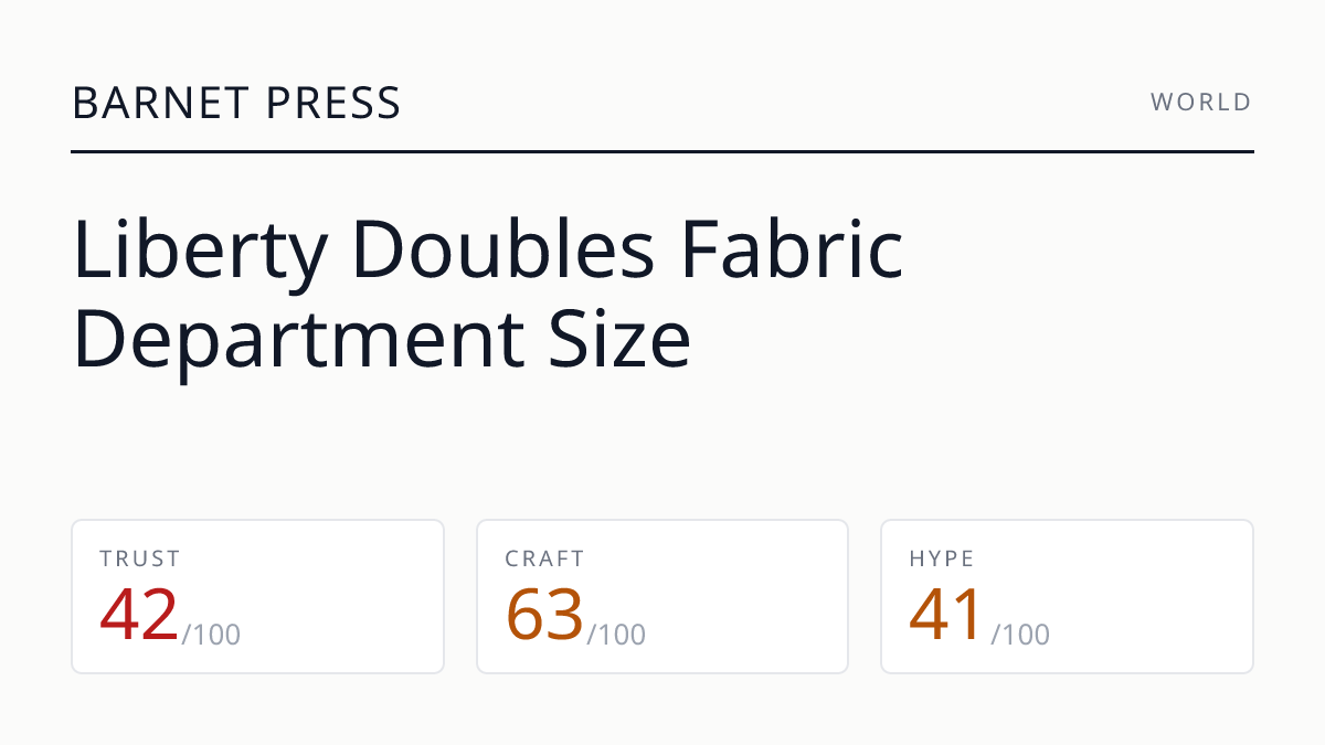 Liberty Doubles Fabric Department Size